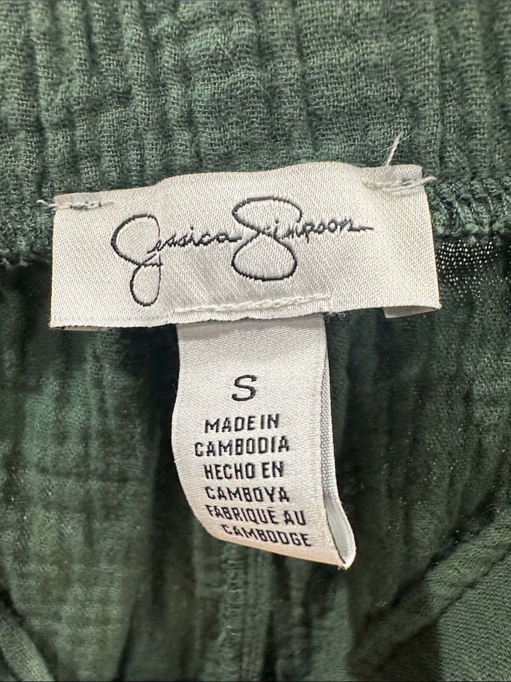 Jessica Simpson green cropped pants - Picture 2 of 4